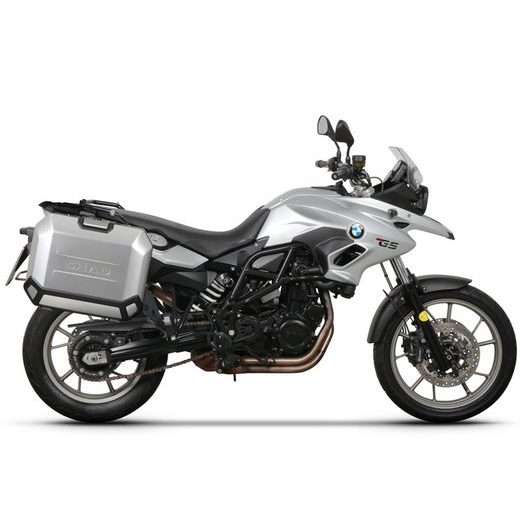 KOMPLETNÁ SADA BOČNÝCH HLINÍKOVÝCH KUFROV SHAD TERRA, 36/47 LITROVÝ BOČNÉ KUFRE, VRÁTANE MONTÁŽNEJ SADY SHAD BMW F 650 GS/ F 700 GS/ F 800 GS