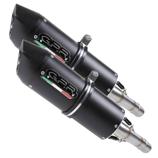 DUAL SLIP-ON EXHAUST GPR FURORE D.122.FUNE MATTE BLACK INCLUDING REMOVABLE DB KILLERS AND LINK PIPES