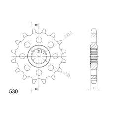 ŘETĚZOVÉ KOLEČKO SUPERSPROX CST-580:16 16 ZUBŮ, 530