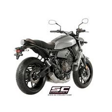 VÝFUKOVÝ SYSTÉM SC PROJECT PRO YAMAHA - XSR 700 (2016 - 2020) - FULL EXHAUST SYSTEM 2-1, WITH 70S CONICAL MUFFLER, BRUSHED STAINLESS STEEL