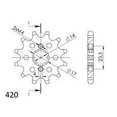 ŘETĚZOVÉ KOLEČKO SUPERSPROX CST-1128:12 12 ZUBŮ, 420