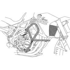 Ochranné rámy motoru PUIG 6385N d 25mm černý