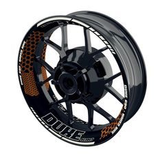 Samolepky na kola PREMIUM - KTM DUKE 690 Racing Design Hexagon B