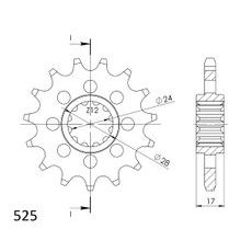 ŘETĚZOVÉ KOLEČKO SUPERSPROX CST-1371:14 14 ZUBŮ, 525