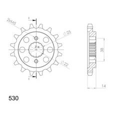 ŘETĚZOVÉ KOLEČKO SUPERSPROX CST-739:15 15 ZUBŮ, 530