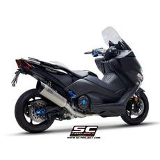VÝFUKOVÝ SYSTÉM SC PROJECT PRO YAMAHA - TMAX 530 (2017 - 2019) - SX - DX - SX SPORT EDITION - FULL EXHAUST SYSTEM 2-1, STAINLESS STEEL, WITH SC1-R MUFFLER, CARBON FIBER