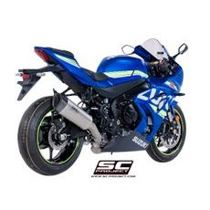 VÝFUKOVÝ SYSTÉM SC PROJECT PRO SUZUKI - GSX-R1000 (2017 - 2020) - SC1-R MUFFLER, TITANIUM, WITH CARBON FIBER END CAP