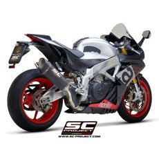 VÝFUKOVÝ SYSTÉM SC PROJECT PRO APRILIA - RSV4 1100 FACTORY (2019 - 2020) - SC1-R MUFFLER, TITANIUM, WITH CARBON FIBER END CAP