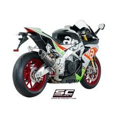 VÝFUKOVÝ SYSTÉM SC PROJECT PRO APRILIA - RSV4 (2017) - RF - RR - OVAL RACING MUFFLER, CARBON FIBER, WITH CARBON FIBER END CAP