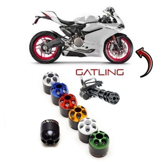 PROTEKTORY DO PŘEDNÍ OSY GATLING - TRIUMPH DAYTONA 675 ´06-12