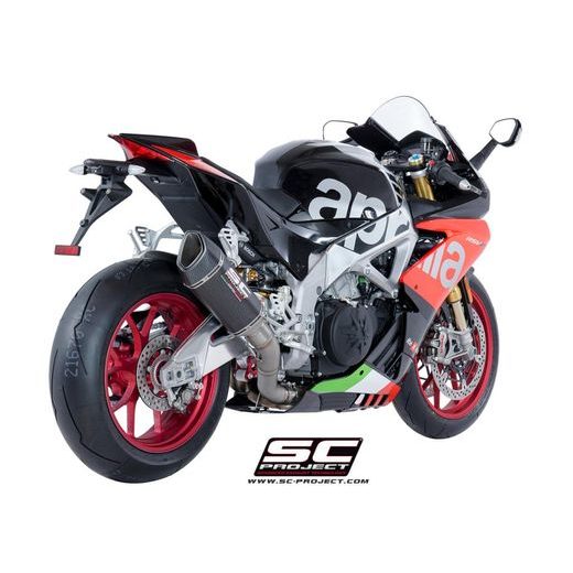 VÝFUKOVÝ SYSTÉM SC PROJECT PRO APRILIA - RSV4 (2017) - RF - RR - SC1-R MUFFLER, CARBON FIBER, WITH CARBON FIBER END CAP