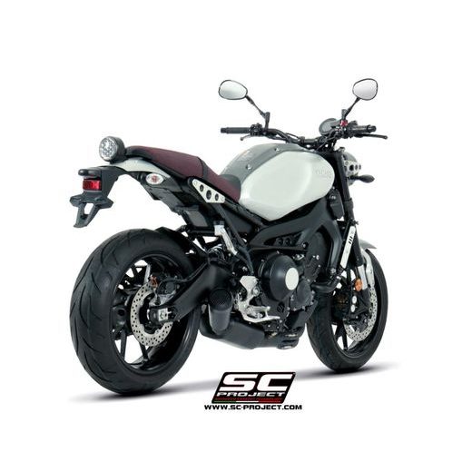 VÝFUKOVÝ SYSTÉM SC PROJECT PRO YAMAHA - XSR 900 (2016 - 2020) - FULL EXHAUST SYSTEM 3-1, STAINLESS STEEL, WITH 70S CONICAL MUFFLER, MATT BLACK PAINTED