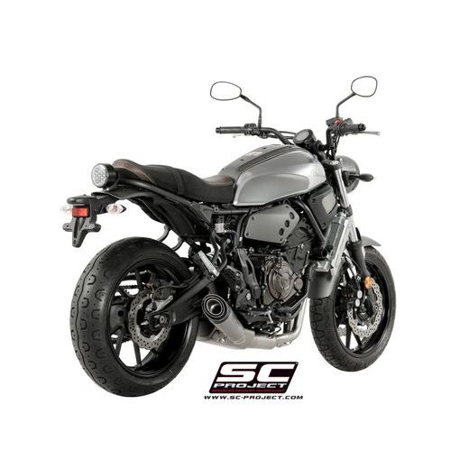 VÝFUKOVÝ SYSTÉM SC PROJECT PRO YAMAHA - XSR 700 (2016 - 2020) - FULL EXHAUST SYSTEM 2-1, WITH S1 MUFFLER, BRUSHED STAINLESS STEEL