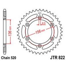 Řetězová rozeta JT JTR 822-53 53 zubů, 520