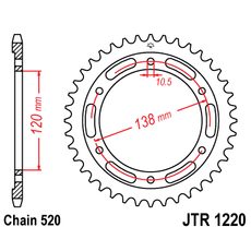 Řetězová rozeta JT JTR 1220-38 38 zubů, 520