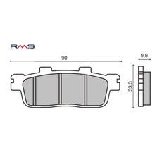 Brzdové obloženie RMS 225102760 organické