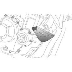 FRAME SLIDERS PUIG PRO 5285N ČIERNY S ŠEDOU GUMOU