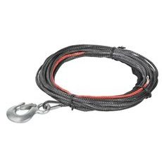 Synthetic rope with hook, 4.8mm (3/16)X15.2 (50´)