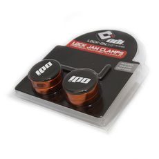 ODI GRIPS Set Lock Jaw Clamps w/Snap Caps - Orange