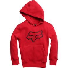 FOX Youth Legacy Pullover Fleece, Dark RED, LFS18F