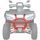 XRW FRONT BUMPER ALU SX1 RED 2560 - SEGWAY SNARLER AT6 S / L