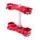 Triple clamp X-TRIG ROCS TECH 40101011 červená