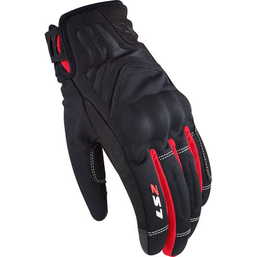 LS2 JET 2 LADY GLOVES BLACK RED L