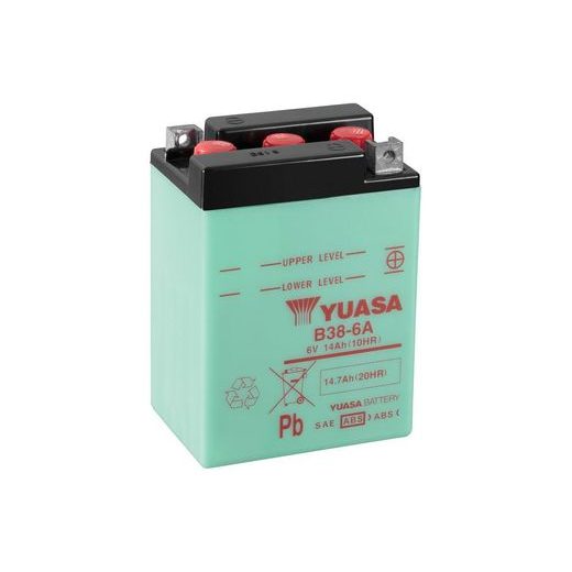 CONVENTIONAL 6V BATTERY NO ACID YUASA B38-6A