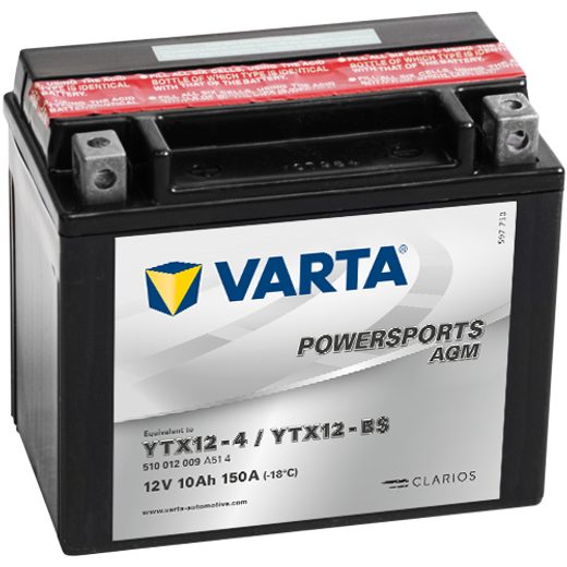 VARTA 12V/10AH-MOTO LF (YTX12-4/YTX12-BS)- ALL ACCESS 400 (TOMAHAWK, WARRIOR, MAX)