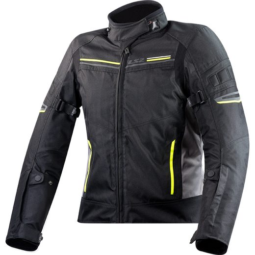 LS2 SHADOW LADY JACKET BLACK TITAN H-V YELLOW