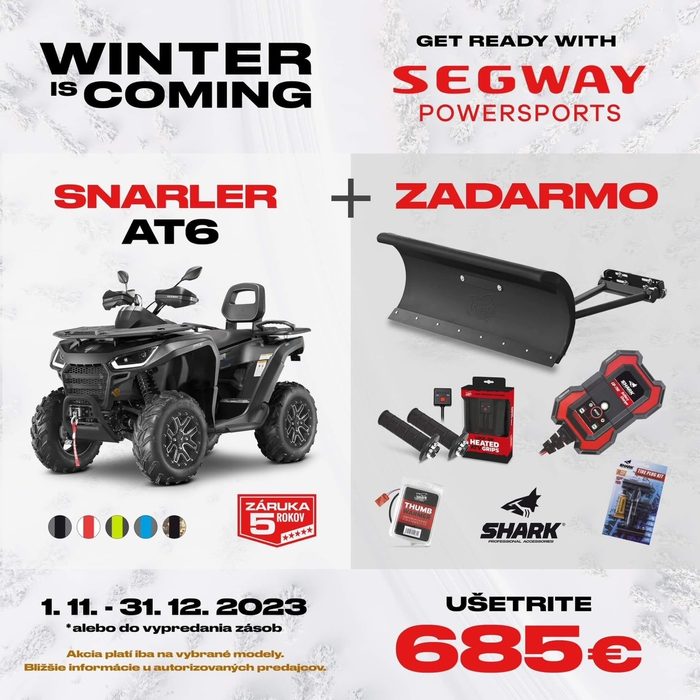 Akcia na štvorkolky SEGWAY SNARLER AT6 - Zimná výbava v hodnote 685,-€ Zadarmo!!!