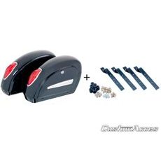 Rigid saddlebag CUSTOMACCES SMALL AMZ003N čierna pár, s univerzálnou podporou KF