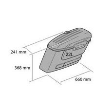 Rigid saddlebag CUSTOMACCES AMERICAN AR0011N čierna ľavý