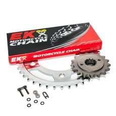 Reťazová sada s QX-krúžkom reťaz prevyšujúca OEM kvalitu-Made in JAPAN EK + JT 16/48 zubov