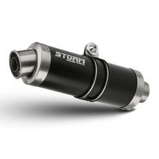 2 koncovky výfuku STORM GP 74.A.004.LXSB Oceľovo čierna