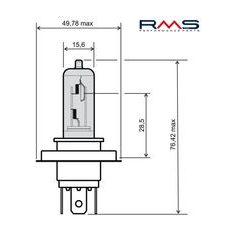 ŽIAROVKA RMS 246510185 12V 35/35W, HS1 BIELA