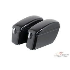 Rigid saddlebag CUSTOMACCES SILVER ARS006N čierna pár