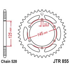 Reťazová rozeta JT JTR 855-48 48 zubov,520