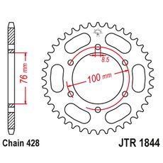 Reťazová rozeta JT JTR 1844-48 48 zubov,428