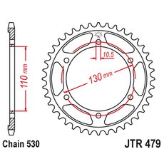 Reťazová rozeta JT JTR 479-47 47 zubov,530