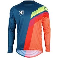 Detský motokrosový dres YOKO VIILEE modro / oranžovo / žltý M