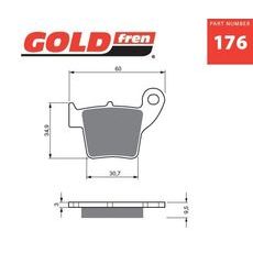 Brzdové obloženie GOLDFREN 176 K5-LX