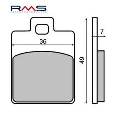 Brzdové obloženie RMS 225100300 organické