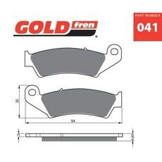 Brzdové obloženie GOLDFREN 041 K1