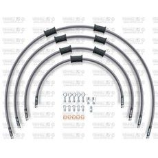 STANDARD Hadice přední brzdy sada Venhill POWERHOSEPLUS HON-10034F (4 hadice v sadě) Průhledné hadice, chromové koncovky