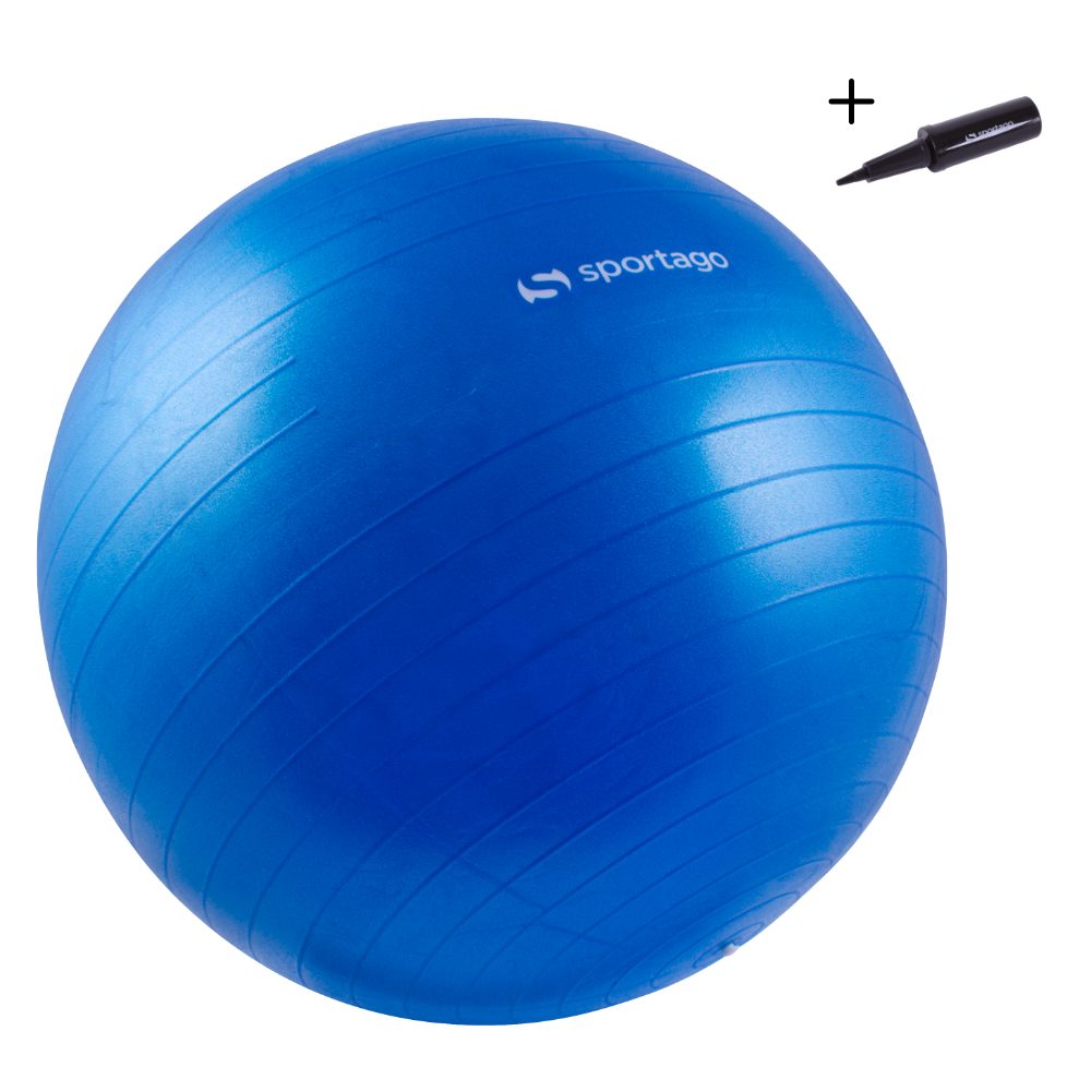 Gymnastický míč Sportago Anti-Burst 75 cm, vratanie pumpičky - modrá