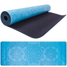 Gumová joga podložka Sportago Šánti 183x66x0,3cm - světle modrá