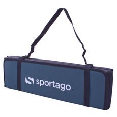 Designová TPE podložka na jógu Sportago s mikrovláknem 183x61 cm - šedá