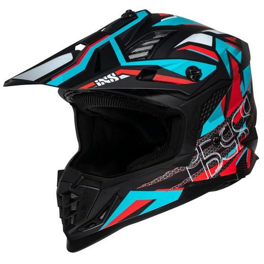 CROSS HELMET IXS IXS363 2.0 X12045 BLACK MATT-PETROL-RED S