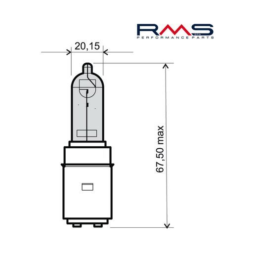 ŽÁROVKA RMS 246510355 BÍLÁ 12V 35/35W